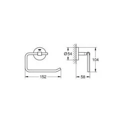 Grohe BauCosmopolitan Zubehör-Set Mit Wandmontierter Toilettenbürste + Papierhalter Aus Metall, Chrom (40463001-DUOESSENTIALS) -GROHE SHOP 64344246 5