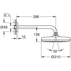 Grohe Tempesta 210 Kopfbrauseset 286 Mm (26411000) -GROHE SHOP 65847449 2