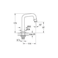 Grohe Universal Waschtisch-Standventil, 1/2″ (20202000) -GROHE SHOP 65847544 3