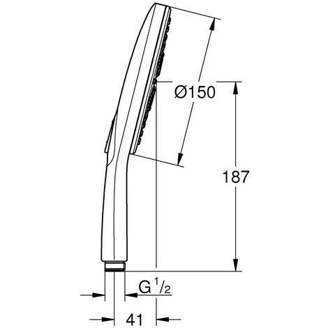 Grohe Rainshower SmartActive Handbrause Moon White 4 Grohe Rainshower SmartActive Handbrause Moon White – Bild 2