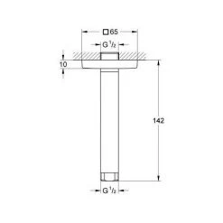 Grohe Rainshower Deckenauslass Länge 142 Mm (27485000) -GROHE SHOP 66137197 2