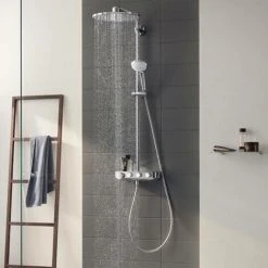 GROHE Euphoria SmartControl System 310 Duo | Duschsystem - Mit Thermostatbatterie, Handbrause, Duschstange & Brauseschlauch, 3 Strahlarten | Chrom | 26507000 -GROHE SHOP 66332887 5