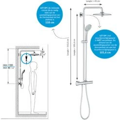 GROHE Euphoria System | Brause- & Duschsystem | Horizontal Schwenkbarer Brausearm | Mit Thermostat-Duscharmatur | Chrom | 27615001 11 GROHE Euphoria System | Brause- & Duschsystem | Horizontal Schwenkbarer Brausearm | Mit Thermostat-Duscharmatur | Chrom | 27615001 -GROHE SHOP 66333092 5