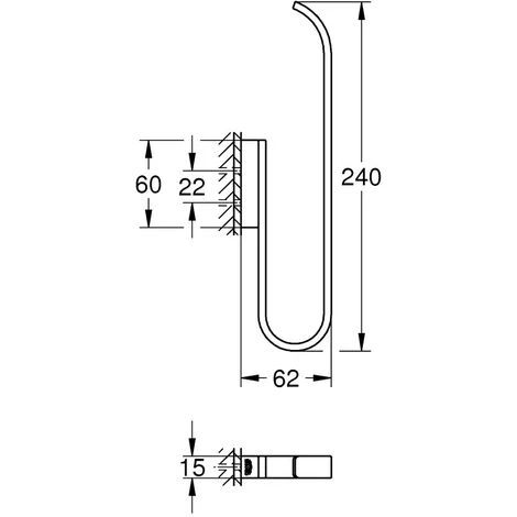 Grohe Selection Reserve-WC-Papierhalter, Chrom 4 Grohe Selection Reserve-WC-Papierhalter, Chrom – Bild 2