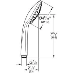 Grohe Euphoria 110 Massage Handbrause 3 Strahlarten Chrom (27239001) -GROHE SHOP 66411316 2