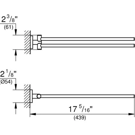 Grohe Essentials Handtuchhalter (40371Da1) 4 Grohe Essentials Handtuchhalter (40371Da1) – Bild 2