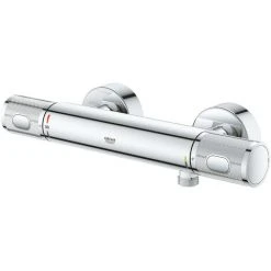 Grohe Grohtherm 1000 Performance | Thermostat-Brausebatterie, S-Anschlüsse - ProGrip Griff Mit Rändelstruktur & Spartaste| Chrom | 34776000 -GROHE SHOP 67264094 2