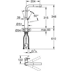 Grohe Essence Spültischarmatur, Ausziehbare Spülbrause Warm Sunset Gebürstet -GROHE SHOP 68101406 2