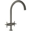 Grohe Atrio 2-Griff-Spültischarmatur, C-Auslauf Hard Graphite Gebürstet 2 Grohe Atrio 2-Griff-Spültischarmatur, C-Auslauf Hard Graphite Gebürstet -GROHE SHOP 68101633 1