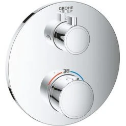 Grohe Grohtherm Unterputz Brausegarnitur Mit Thermostat, Kopfbrause 210 Mm + Handbrause Mit Wandhalterung, Chrom -GROHE SHOP 68146926 2