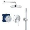 Grohe Eurosmart All-in-1 Brauseset Mit 21 Cm Kopfbrause + 1-Strahl-Handbrause, Chrom (25219001-PERFECTSTICK) -GROHE SHOP 68147062 1