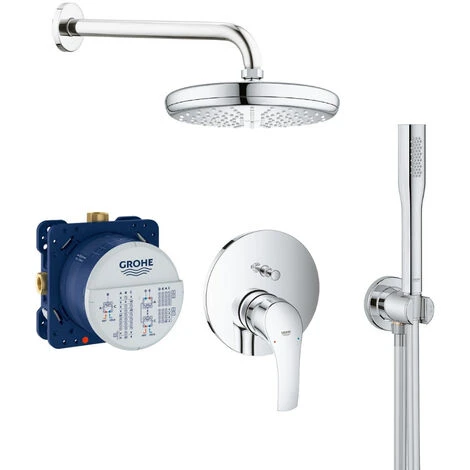 Grohe Eurosmart All-in-1 Brauseset Mit 21 Cm Kopfbrause + 1-Strahl-Handbrause, Chrom (25219001-PERFECTSTICK) 3 Grohe Eurosmart All-in-1 Brauseset Mit 21 Cm Kopfbrause + 1-Strahl-Handbrause, Chrom (25219001-PERFECTSTICK)