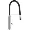 Grohe Concetto Semiprofessionelle Küchenarmatur Mit Schwarzem Hygieneschlauch Und 2-Strahl-Brause, Chrom (G-31491000) -GROHE SHOP 68147085 1