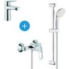 Grohe BauLoop Brausebatterie-Set + Brausestange Mit 2-Strahl-Handbrause + Waschtischbatterie, Chrom (23337000 & 23340000) -GROHE SHOP 68147273 1