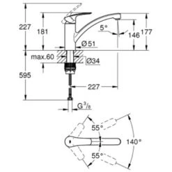 Grohe Eurosmart Spültisch-Einhandbatterie, Chrom (33281003) -GROHE SHOP 68147308 5
