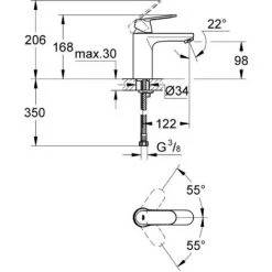 Grohe Eurosmart Cosmopolitan 2er-Set Einhand-Waschbeckenmischer 1/2, Größe M (23327000-DUO) -GROHE SHOP 68147316 3