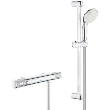 Grohe Grohtherm 1000 Performance Thermostat-Brausebatterie-Set + Tempesta 100 2-Strahl-Brauseset (34777000-Tempesta) 3 Grohe Grohtherm 1000 Performance Thermostat-Brausebatterie-Set + Tempesta 100 2-Strahl-Brauseset (34777000-Tempesta)