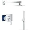 Grohe Eurocube Mechanisches Mischerset + 1-Strahl-Stabhandbrause Mit Halterung + Kopfbrause + Einbaukörper (24062000-Eurocube) -GROHE SHOP 68147375 1