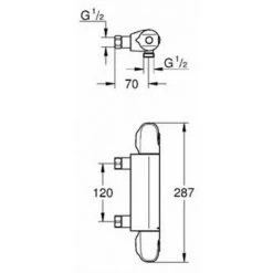 GROHE Grotherm 1000 - New Thermostat- Brausebatterie, DN 12, (wassersparend, Für Die Wandmontage, Sicherheitssperre Bei 38°C), Chrom, 34147003 -GROHE SHOP 68271611 4