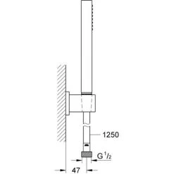 Grohe Wannen-/Duschset Grohtherm Cube Thermostat + Euphoria 1-strahlige Handbrause Mit Wandhalterung (34497000-CUBESTICK) -GROHE SHOP 68579868 5