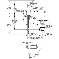 Grohe Eurostyle Einhand-Waschtischbatterie, 1/2″ S-Size (23709003) -GROHE SHOP 68579895 2