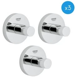 Grohe Set Mit 3 Wandhaken Mit Unsichtbarer Befestigung (40364001)