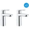 Grohe 2er-Set Waschbeckenmischer Gr. M Mit Zuglaschen Und Ablaufgarnitur, DN 15 (M2-DUO Mischer) -GROHE SHOP 68774975 1