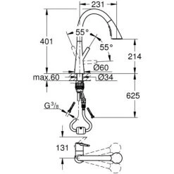 Grohe Zedra Einhand-Spültischbatterie, 1/2″ Chrom (32294002) -GROHE SHOP 68959284 5