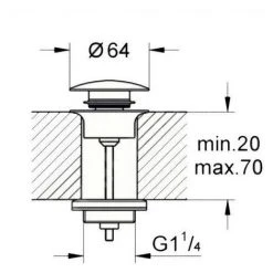 Grohe Ablaufgarnitur Mit Druckstopfen (65807Al0) -GROHE SHOP 68959290 2
