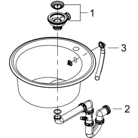 Grohe K200 Kompositspüle, Rund, Durchmesser 510 Mm Granit Grau 4 Grohe K200 Kompositspüle, Rund, Durchmesser 510 Mm Granit Grau – Bild 2