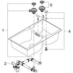Grohe K700 Kompositspüle, 900x500mm, Granit Grau -GROHE SHOP 68976445 2