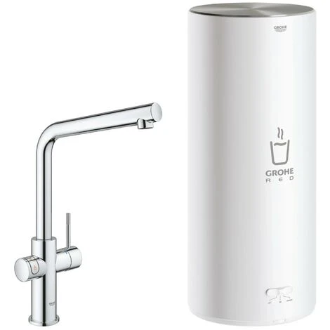 Grohe Red Kochendwasserhahn Mit L-Auslauf Und Kombikessel Chrom 3 Grohe Red Kochendwasserhahn Mit L-Auslauf Und Kombikessel Chrom