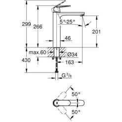 Grohe Eurosmart Cosmopolitan Einhand-Waschtischbatterie, 1/2″ Xl-Size Chrom (23921000) -GROHE SHOP 70105083 4