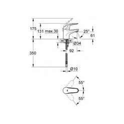 Grohe Euroeco - Einhebel-Waschtischmischer 1/2" (32734000) -GROHE SHOP 71250673 2