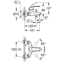 Grohe Eurosmart Einhebel-Wannen- Und Brausemischer (32158002) -GROHE SHOP 71250719 2