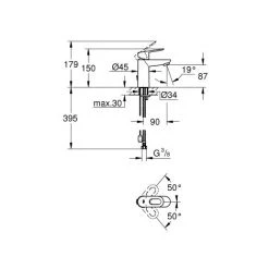 Grohe BAULOOP NEW - Einhebelmischer, 1/2" Für Waschbecken Größe S (23336000) -GROHE SHOP 71250750 2