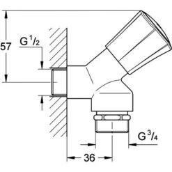 Grohe Costa-L Wasmachinekraan Met Beluchter Chroom -GROHE SHOP 71357837 3