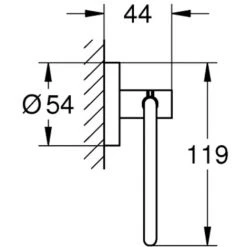 Grohe Essentials Toiletrolhouder Zonder Deksel Hard Graphite -GROHE SHOP 71357938 3