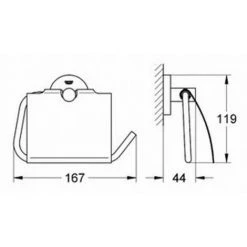 Grohe Essentials Closetrolhouder Met Klep Supersteel -GROHE SHOP 71358601 3