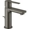 Grohe Lineare Wastafelmengkraan Hard Graphite Geborsteld 1 Grohe Lineare Wastafelmengkraan Hard Graphite Geborsteld -GROHE SHOP 71358713 1