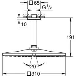 Grohe Mono Douchekop 31x19,1x6,5 Warm Sunset Geborsteld -GROHE SHOP 71358754 2
