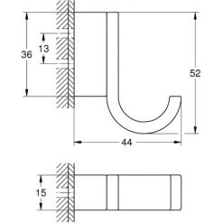 Grohe Selection Haak 1,5x4,4x5,2 Cm Warm Sunset Geborsteld -GROHE SHOP 71384140 3