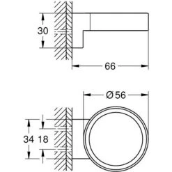 Grohe Selection Wandhouder 5,6x6,6x3 Cm Hard Graphite Geborsteld -GROHE SHOP 71384165 2