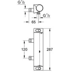 Grohe Grohtherm 2000 New Douchethermostaat 12cm Zonder Koppelingen Chroom -GROHE SHOP 71385444 2