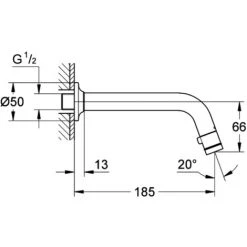 Grohe Universal Fonteinkraan Wand Met L Uitloop 18 Cm Chroom -GROHE SHOP 71385623 3
