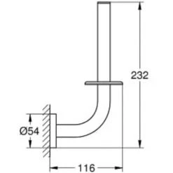 Grohe Essentials Reserverolhouder Hard Graphite Geborsteld -GROHE SHOP 71385726 3