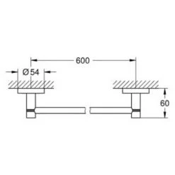 Grohe Essentials Handdoekhouder 60 Cm Hard Graphite Geborsteld -GROHE SHOP 71385882 3