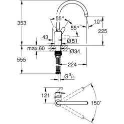 Grohe Get Keukenmengkraan Quickfix Chroom -GROHE SHOP 71386097 4