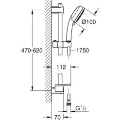 Grohe Vitalio Comfort 100 Doucheset Quickfix Chroom -GROHE SHOP 71386164 2