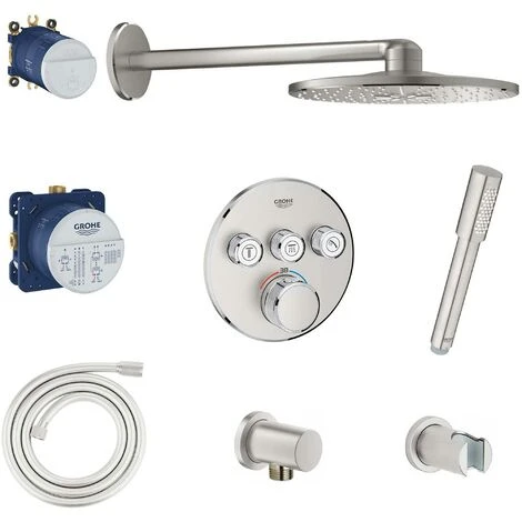 Grohe Grohtherm SmartControl Perfect Regendoucheset Met Rainshower 310 SmartActive Supersteel 3 Grohe Grohtherm SmartControl Perfect Regendoucheset Met Rainshower 310 SmartActive Supersteel